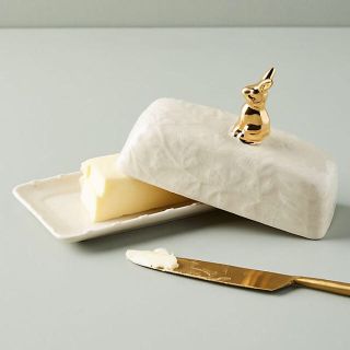 アンソロポロジー(Anthropologie)の新品 アンソロポロジー うさぎ ラビット バターケース バター ディッシュ お皿(容器)