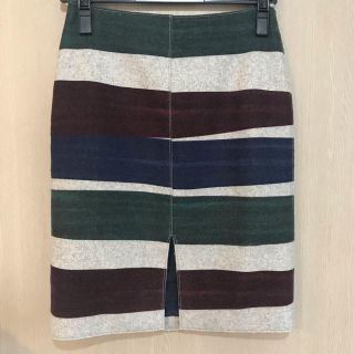 カルヴェン(CARVEN)のCARVEN マルチボーダー タイトスカート(ひざ丈スカート)