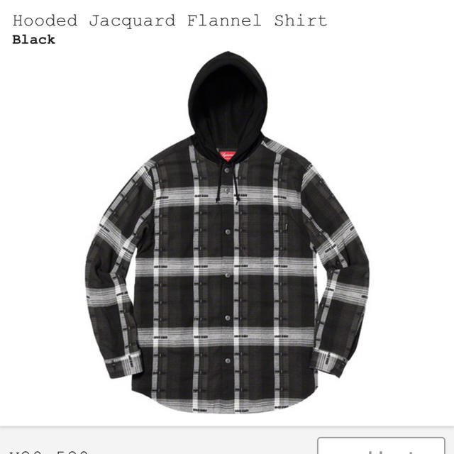 supreme Hooded Jacquard Flannel Shirt S