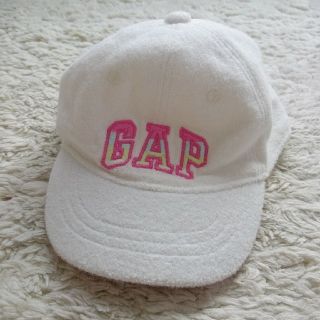 ベビーギャップ(babyGAP)のbabyGAP・タオル地キャップ・44㎝・白(帽子)