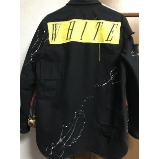 オフホワイト(OFF-WHITE)のoff white クラッシュペイントデニム(Gジャン/デニムジャケット)