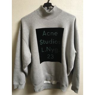 アクネ(ACNE)のAcne Studios(アクネストゥディオズ) ロゴスウェット グレー  xs(トレーナー/スウェット)