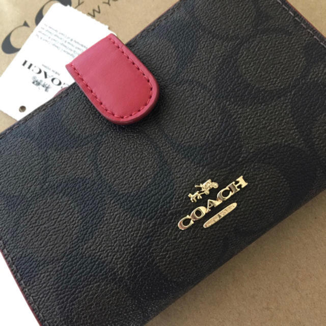 COACH コーチ 二つ折り財布 シグネチャー レッド 赤 COACH コーチ 二つ折り財布 シグネチャー レッド 赤