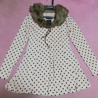 セシルマクビー(CECIL McBEE)の新品タグ付き★セシルマクビー★ファーティペット付きドットチュニック(チュニック)