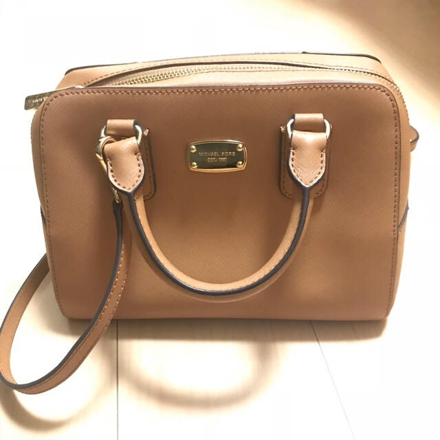 新品☆MICHAEL KORS  ブラウン キャメル レザー ショルダーバッグ