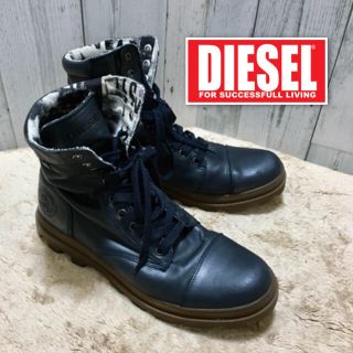 ディーゼル(DIESEL)の【 DIESEL 】ディーゼル ブーツ 黒  ヴィンテージ風(ブーツ)