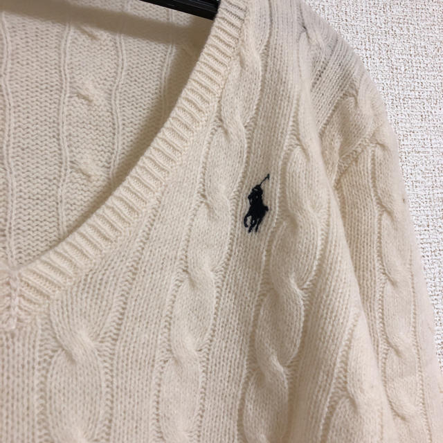 POLO RALPH LAUREN(ポロラルフローレン)のラルフローレン 白ニット レディースのトップス(ニット/セーター)の商品写真