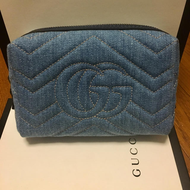 Gucci - デニムコスメティックケースの通販 by ひろーきー's shop