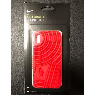 ナイキ(NIKE)のadj様専用 ☆NIKEナイキ エアフォース１ iPhone X ケース レッド(iPhoneケース)