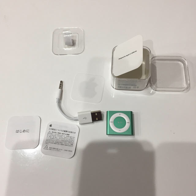 Apple(アップル)の犬がすきさん専用iPod shuffle グリーン 2GB MD776 スマホ/家電/カメラのオーディオ機器(ポータブルプレーヤー)の商品写真