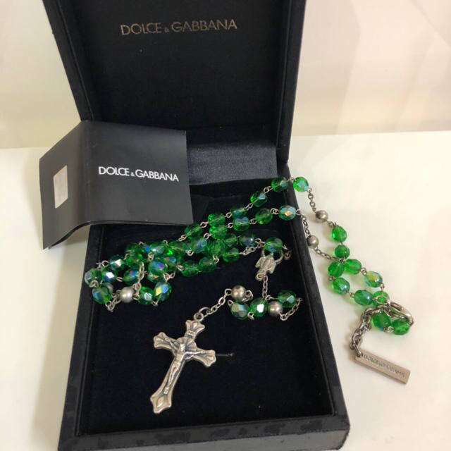 DOLCE&GABBANA(ドルチェアンドガッバーナ)のドルガバ ロザリオネックレス グリーン メンズのアクセサリー(ネックレス)の商品写真