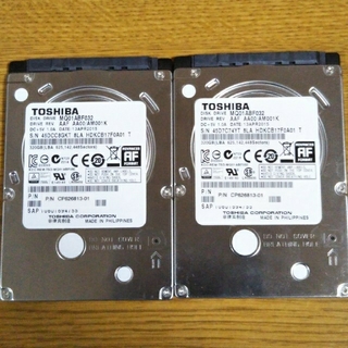 トウシバ(東芝)の【ブルービーさん専用】東芝2.5インチ SATA HDD 320GB 2個セット(PCパーツ)