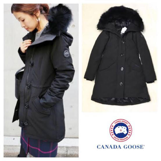 CANADA GOOSE(カナダグース)のカナダグース iena ブラックワッペン 美品 レディースのジャケット/アウター(ダウンジャケット)の商品写真