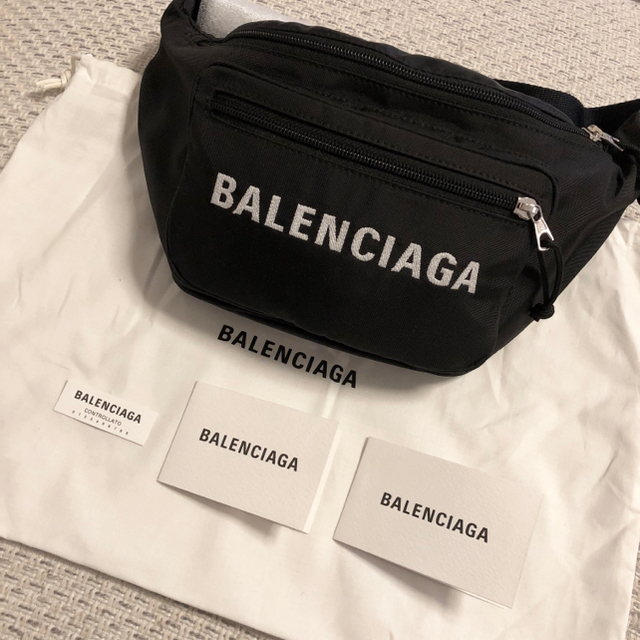 新品!BALENCIAGA ボディバッグ ウエストポーチ Black/Navy-
