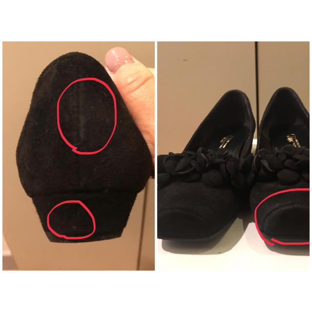 スエード パンプス 22cm 黒 レディースの靴/シューズ(ハイヒール/パンプス)の商品写真