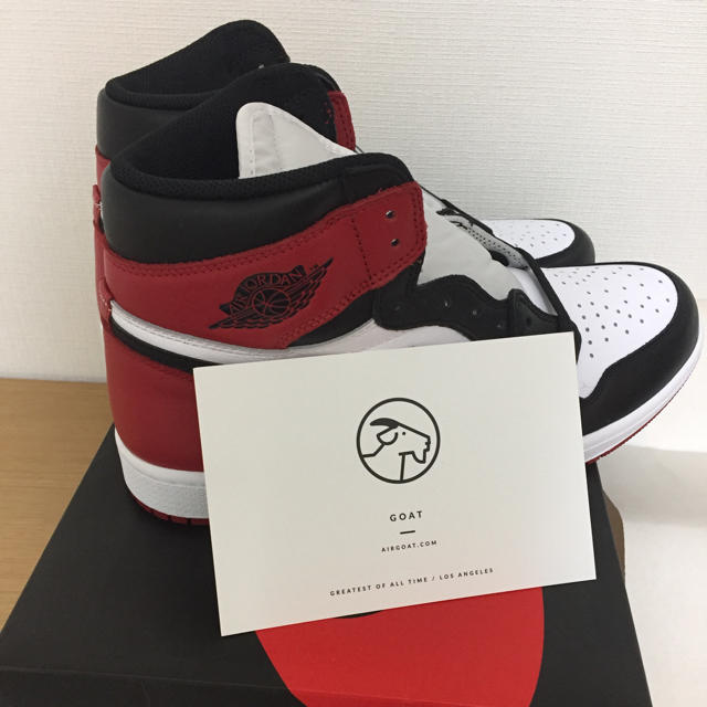 NIKE(ナイキ)のNIKE AIR JORDAN 1 RETRO HIGH OG つま黒 メンズの靴/シューズ(スニーカー)の商品写真