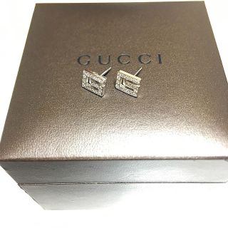 グッチ(Gucci)のグッチ GUCCI Gロゴピアス ダイヤモンド 750 WG 箱付(ピアス)