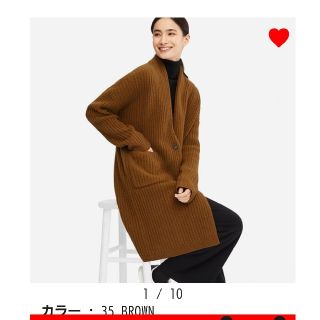 ユニクロ(UNIQLO)の✨完売品✨UNIQLOのウールリブニットコート(ニットコート)