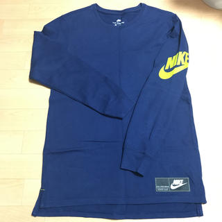 ナイキ(NIKE)のNIKE ロンT ネイビー×イエロー(Tシャツ/カットソー(七分/長袖))