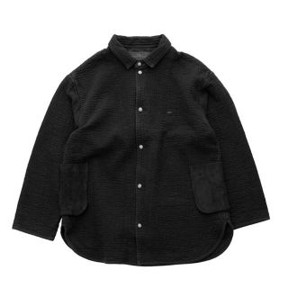 ポーター(PORTER)のporter classic sashiko shirt jacket 1 黒(チェスターコート)