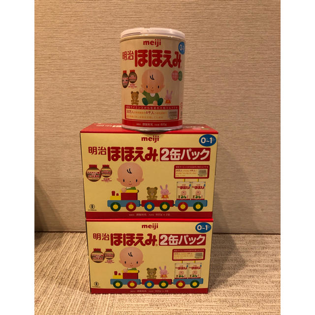 新品未開封明治ほほえみ800g×2缶パック×4箱