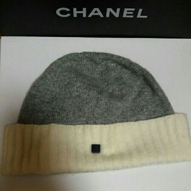 CHANEL(シャネル)のCHANEL　カシミアニット帽子 レディースの帽子(ニット帽/ビーニー)の商品写真