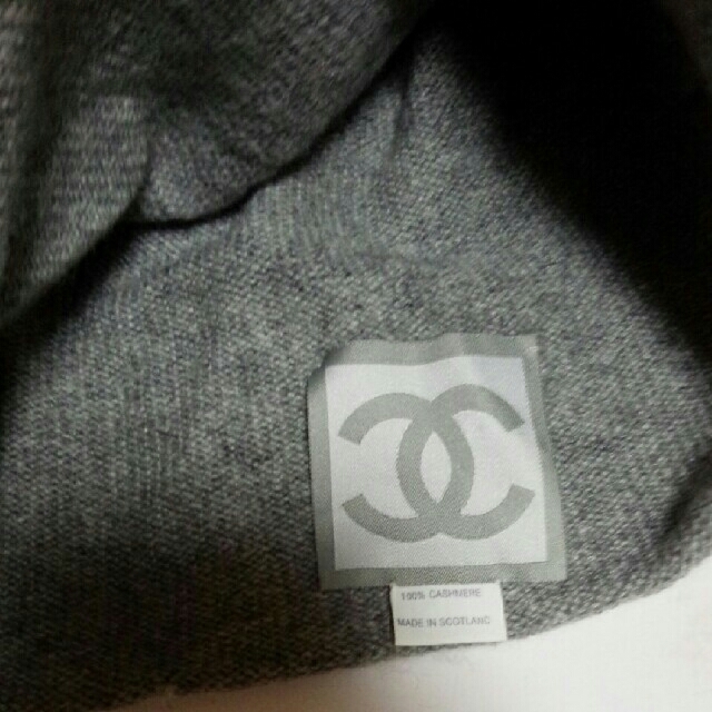 CHANEL(シャネル)のCHANEL　カシミアニット帽子 レディースの帽子(ニット帽/ビーニー)の商品写真