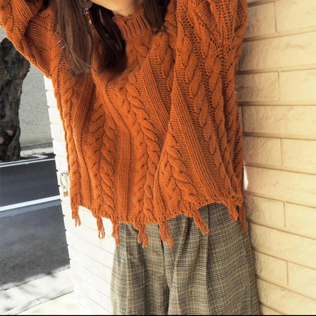 ZARA(ザラ)の値下げ🔥秋冬 大人気 送料込み ケーブルダメージニット knit  レディースのトップス(ニット/セーター)の商品写真