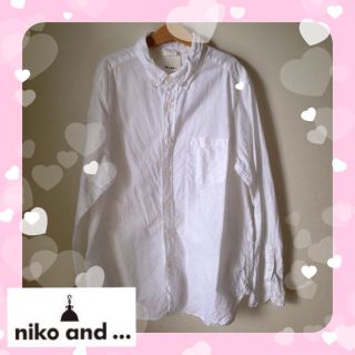 ニコアンド(niko and...)の*送料込* nico and 白シャツ(シャツ/ブラウス(長袖/七分))