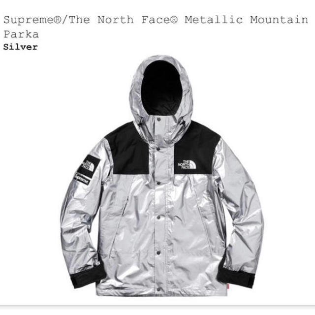 柔らかな質感の - Supreme Supreme Silver Parka Mountain Face North マウンテンパーカー