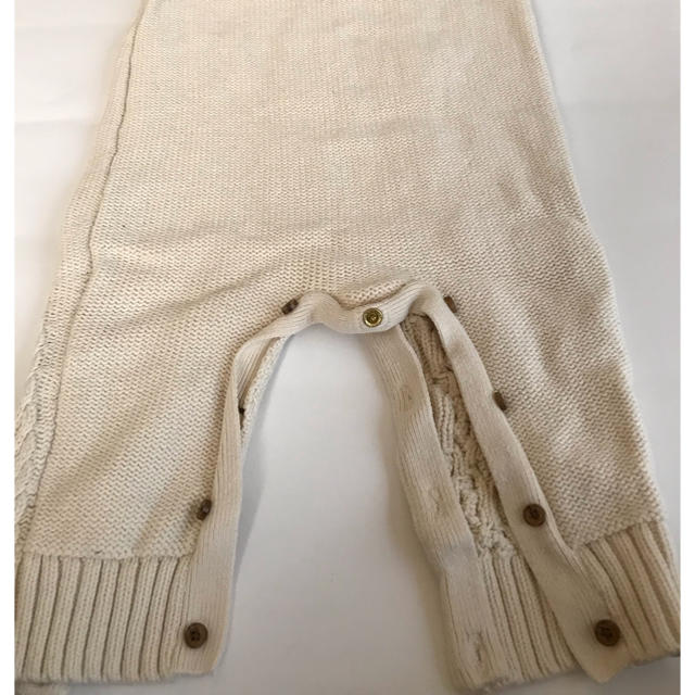 babyGAP(ベビーギャップ)のGAP ニット カバーオール ホワイト キッズ/ベビー/マタニティのベビー服(~85cm)(カバーオール)の商品写真
