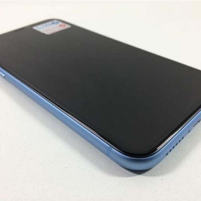 iPhoneXR ブルー 64GB au 三角判定永久保障 本体のみ - スマートフォン本体