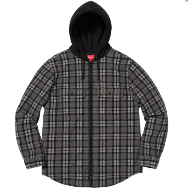 supreme hooded plaid work shirt