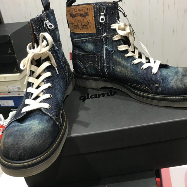 glamb(グラム)の定価以下 glamb Slinky denim boots サイズ3 27.5 メンズの靴/シューズ(スニーカー)の商品写真