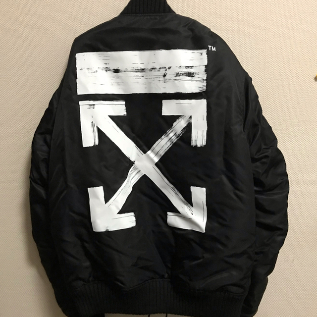 off-white brushed arrows bomber jacket