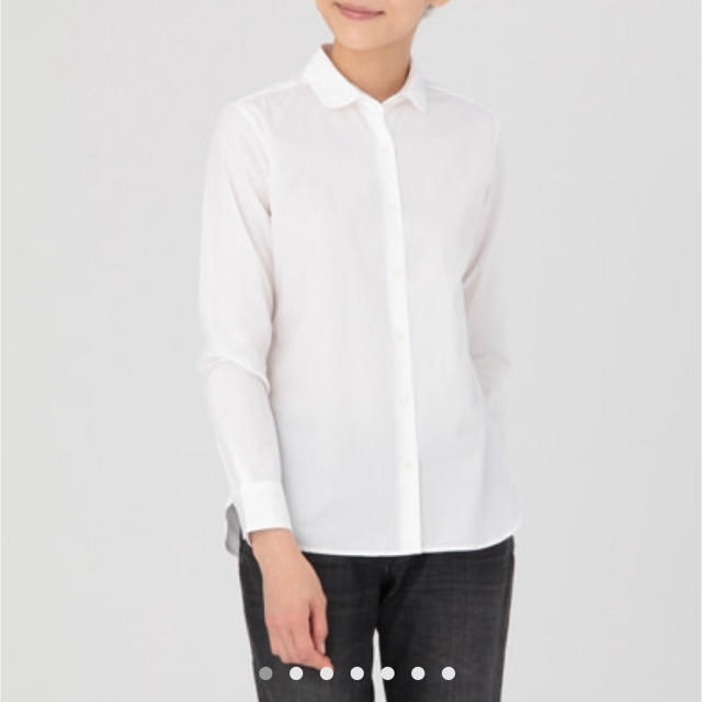 MUJI (無印良品)(ムジルシリョウヒン)のオーガニックコットン丸襟シャツ レディースのトップス(シャツ/ブラウス(半袖/袖なし))の商品写真