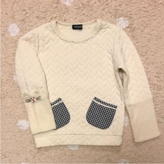 クレードスコープ(kladskap)のクレードスコープ   キルティング 猫  トレーナー 120(Tシャツ/カットソー)