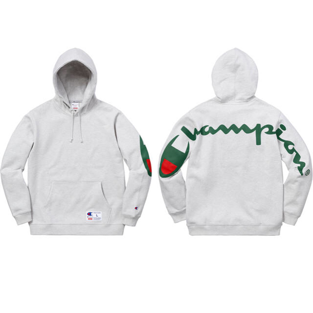 パーカーSupreme Champion hooded sweat shirts M