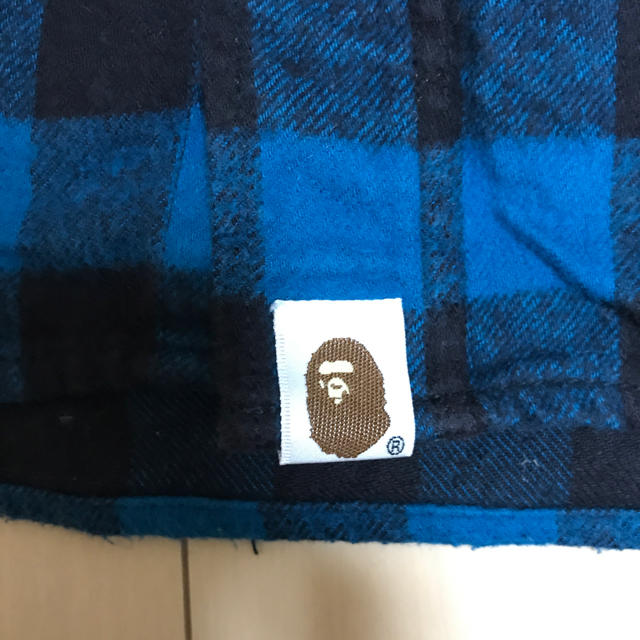 A BATHING APE(アベイシングエイプ)のBAPE ネルシャツ ブルー ブロック チェック シャツ エイプ ベイプ メンズのトップス(シャツ)の商品写真