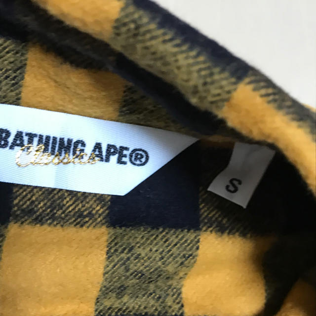 A BATHING APE(アベイシングエイプ)のBAPE ネルシャツ イエロー ブロック チェック シャツ エイプ ベイプ メンズのトップス(シャツ)の商品写真