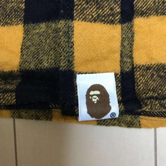 A BATHING APE(アベイシングエイプ)のBAPE ネルシャツ イエロー ブロック チェック シャツ エイプ ベイプ メンズのトップス(シャツ)の商品写真