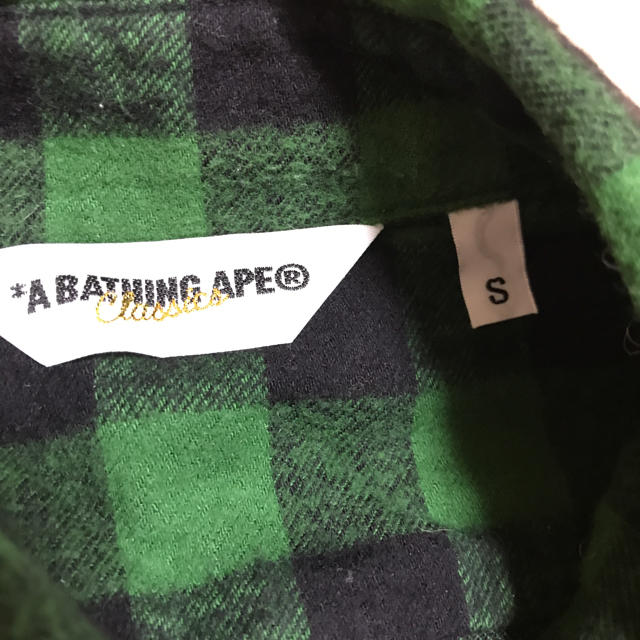 A BATHING APE(アベイシングエイプ)のBAPE ネルシャツ グリーン ブロック チェック シャツ エイプ ベイプ メンズのトップス(シャツ)の商品写真