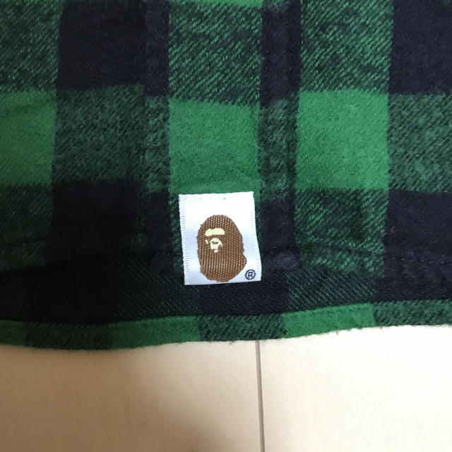 A BATHING APE(アベイシングエイプ)のBAPE ネルシャツ グリーン ブロック チェック シャツ エイプ ベイプ メンズのトップス(シャツ)の商品写真