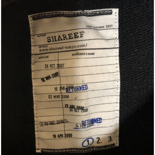 SHAREEF(シャリーフ)のシャリーフ  バーコード スウェット サイズ1 メンズのトップス(スウェット)の商品写真