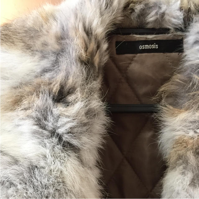 OSMOSIS(オズモーシス)のラビットファー付きモッズコート osmosis レディースのジャケット/アウター(モッズコート)の商品写真