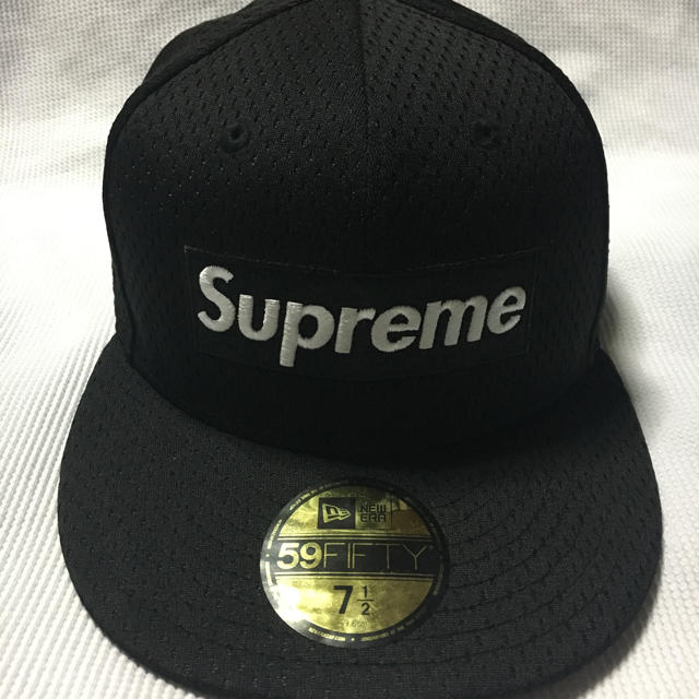 メンズSupreme 18SS Mesh Box Logo New Era Cap 黒