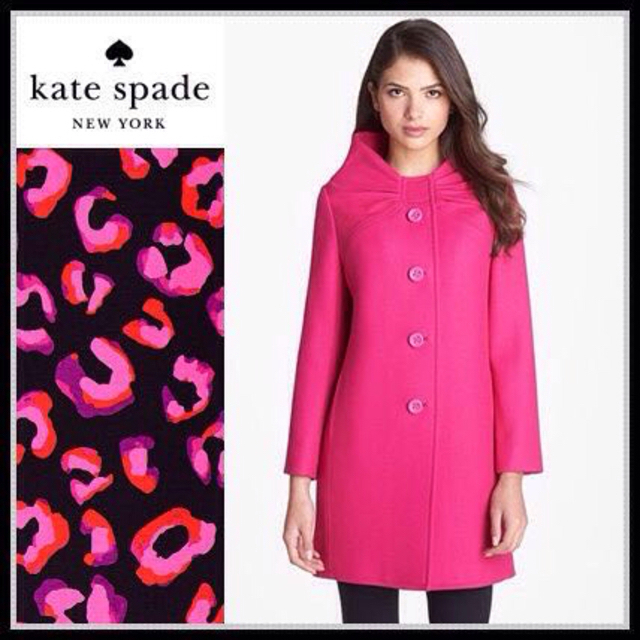 kate spade new york(ケイトスペードニューヨーク)のケイトスペードのリボンコート 完売品 レディースのジャケット/アウター(ロングコート)の商品写真