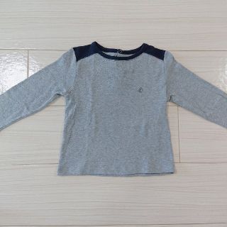 プチバトー(PETIT BATEAU)のプチバトー ロンT グレー90(Tシャツ/カットソー)