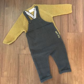 ザラキッズ(ZARA KIDS)のZARA baby 86cm サロペット ニット(カバーオール)