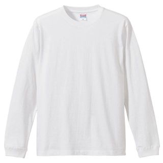 5.6オンス ロングスリーブＴシャツ（1.6インチリブ） ホワイト Lサイズ(Tシャツ/カットソー(七分/長袖))